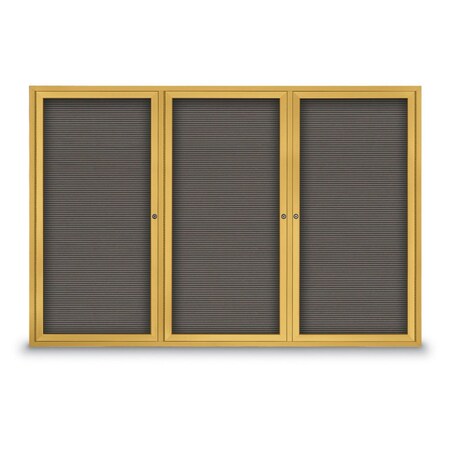 United Visual Products Open Faced Traditional Rounded Corkboard UV643ARC-BRONZE-SURF